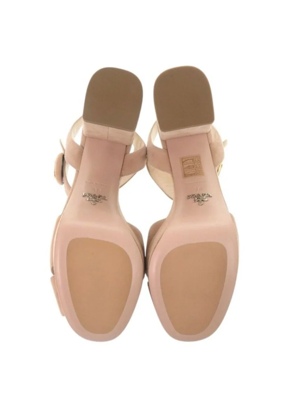 Prada Platform Sandals 38 Suede Pink - Picture 7 of 8